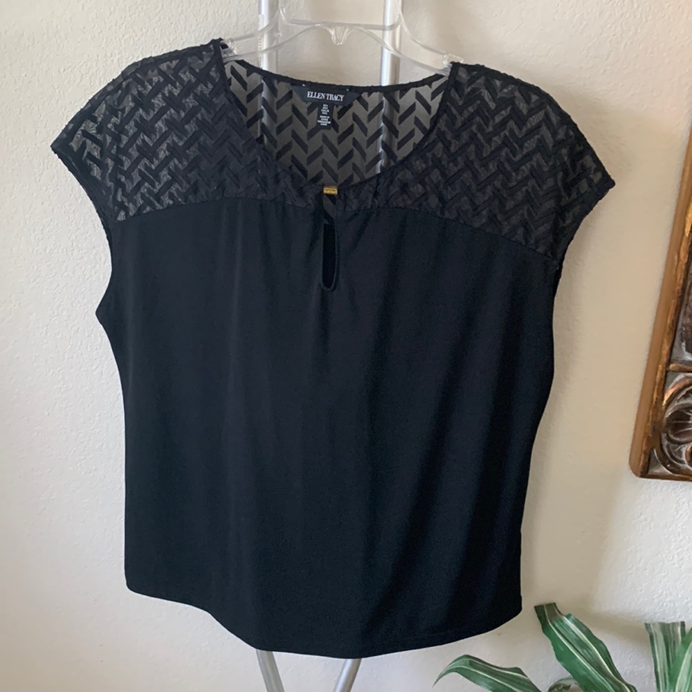 Ellen Tracy Black Blouse